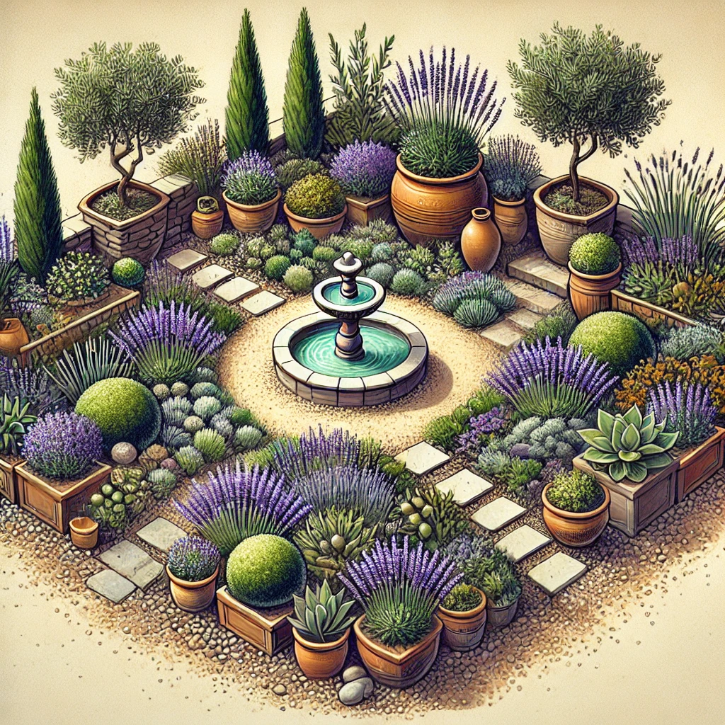 Mediterranean Garden Plan