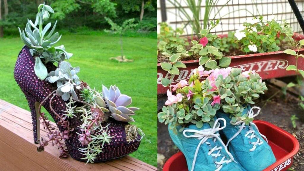 diy Planters from shoes